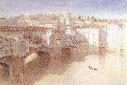 Ponte Vecchio Florence Albert goodwin,r.w.s
